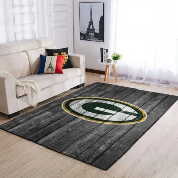 Green Bay Packers Nfl Team Logo Grey Area Rugs Wooden Style Living Room Carpet Sports Rug Regtangle Carpet Floor Decor Home Decor 0