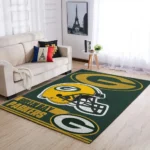 Green Bay Packers Nfl Team Logo Helmet Rectangle Area Rug Area Rug Living Room Carpet Rug Regtangle Carpet Floor Decor Home Decor 0