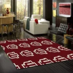 Indiana Hoosiers Area Rug Football Team Logo Carpet Living Room Rugs Rug Regtangle Carpet Floor Decor Home Decor V11149 0
