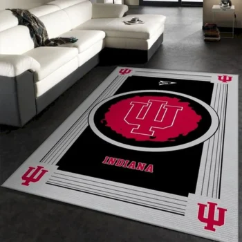 Indiana Hoosiers Ncaa Team Logo Nice Gift Home Decor Rectangle Area Ru 0