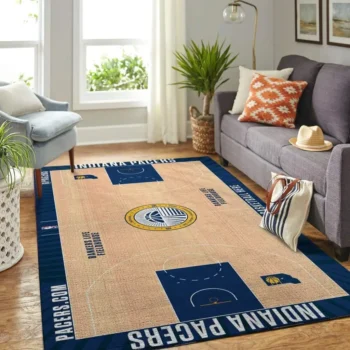 Indiana Pacers Court Area Rug Nba Basketball Team Logo Carpet Living Room Rugs Rug Regtangle Carpet Floor Decor Home Decor 0