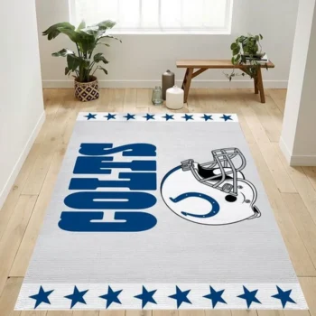 Indianapolis Colts Helmet Nfl Team Logo Rug Bedroom Rug Home Decor Flo 0