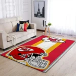 Kansas City Chiefs Nfl Area Rugs Team Logo Helmet Living Room Carpet Sports Rug Regtangle Carpet Floor Decor Home Decor 0
