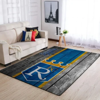 Kansas City Royals Mlb Team Logo Area Rugs Wooden Style Living Room Carpet Sports Rug Regtangle Carpet Floor Decor Home Decor 0