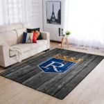 Kansas City Royals Mlb Team Logo Grey Area Rugs Wooden Style Living Room Carpet Sports Rug Regtangle Carpet Floor Decor Home Decor 0