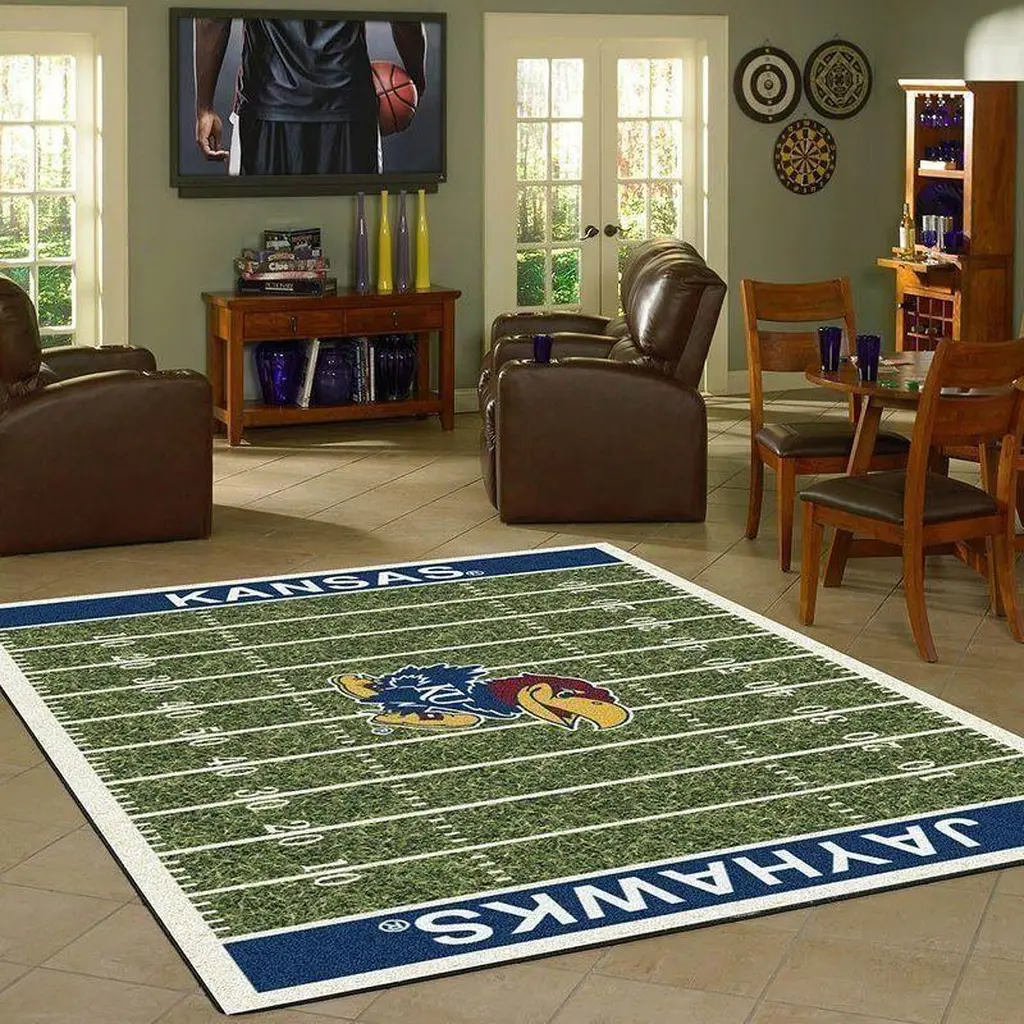 Kansas Jayhawks Home Field Area Rug Football Living Room Carpet Home Rug Regtangle Carpet Floor Decor Home Decor 0 Kansas Jayhawks Home Field Area Rug Football Living Room Carpet Home Rug Regtangle Carpet Floor Decor Home Decor 0