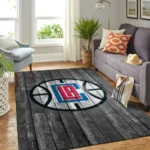 La Clippers Nba Team Logo Grey Area Rugs Wooden Style Living Room Carpet Sports Rug Regtangle Carpet Floor Decor Home Decor 0