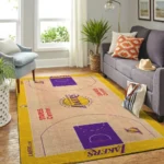 La Lakers Court Area Rug Nba Basketball Team Logo Carpet Living Room Rugs Rug Regtangle Carpet Floor Decor Home Decor V11104 0