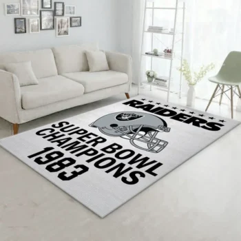 Las Vegas Raiders 1983 Nfl Area Rug Living Room And Bed Room Rug Rug Regtangle Carpet Floor Decor Home Decor 0