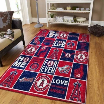 Los Angeles Angels Mlb Baseball Area Rug Baseball Rug Regtangle Carpet Floor Decor Home Decor V11239 0