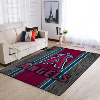 Los Angeles Angels Mlb Team Logo Area Rugs Wooden Style Living Room Carpet Sports Rug Regtangle Carpet Floor Decor Home Decor 0