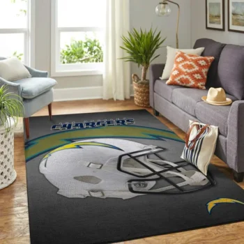 Los Angeles Chargers Nfl Area Rugs Team Logo Helmet Living Room Carpet Sports Rug Regtangle Carpet Floor Decor Home Decor 0