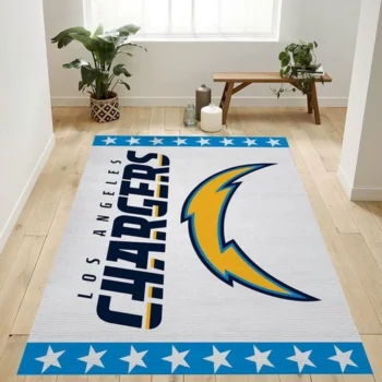Los Angeles Chargers Nfl Team Logo Rug Living Room Rug Home Us Decor 0