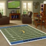 Los Angeles Chargers Rug Football Rug Rug Regtangle Carpet Floor Decor Home Decor 0