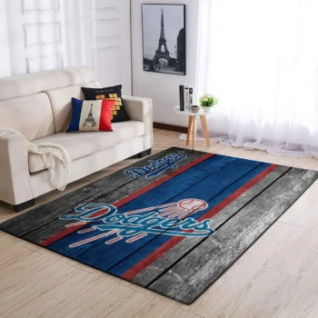 Los Angeles Dodgers Mlb Team Logo Area Rugs Wooden Style Living Room Carpet Sports Rug Regtangle Carpet Floor Decor Home Decor 0
