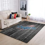 Los Angeles Dodgers Mlb Team Logo Grey Area Rugs Wooden Style Living Room Carpet Sports Rug Regtangle Carpet Floor Decor Home Decor 0