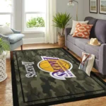 Los Angeles Lakers Nba Area Rugs Camo Style Living Room Carpet Team Logo Home Rug Regtangle Carpet Floor Decor Home Decor 0