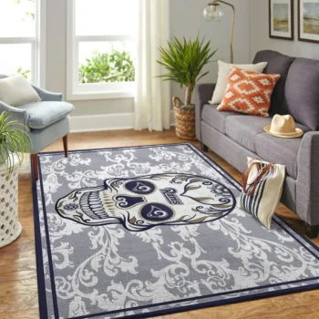 Los Angeles Rams Nfl Area Rugs Skull Flower Style Living Room Carpet Sports Rug Regtangle Carpet Floor Decor Home Decor 0