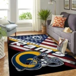 Los Angeles Rams Nfl Area Rugs Team Logo American Flag Style Living Room Carpet Sports Rug Regtangle Carpet Floor Decor Home Decor 0