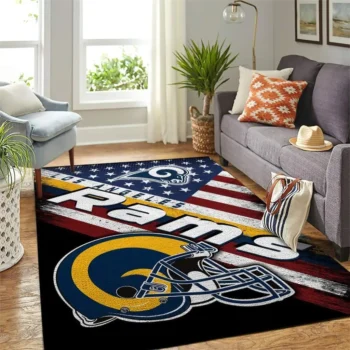 Los Angeles Rams Nfl Area Rugs Team Logo American Flag Style Living Room Carpet Sports Rug Regtangle Carpet Floor Decor Home Decor 0