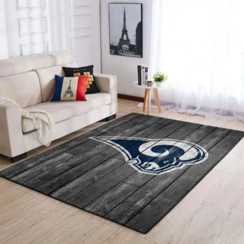 Los Angeles Rams Nfl Team Logo Grey Area Rugs Wooden Style Living Room Carpet Sports Rug Regtangle Carpet Floor Decor Home Decor 0