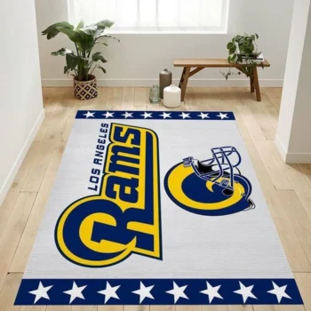 Los Angeles Rams Retro Nfl Logo Area Rug For Gift Living Room Rug Home 0