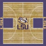 Lsu Tigers Area Rug Living Room Rug Home Decor Basketball Court Ofd 191206 0