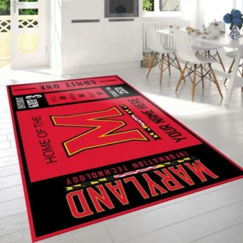 Maryland Terrapins Ncaa Customizable Rug Bedroom Rug Floor Us Decor 0