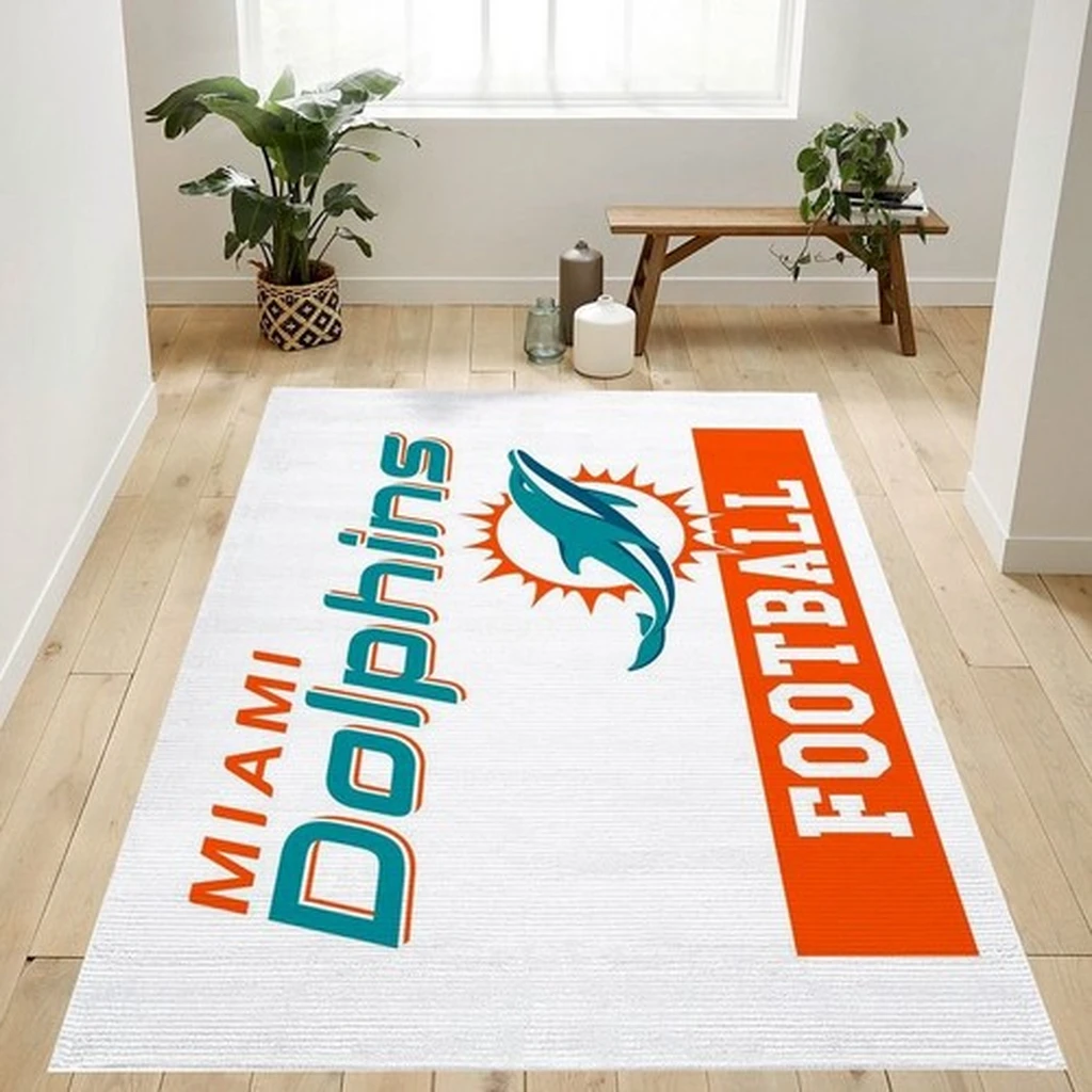 Miami Dolphins Football Nfl Team Logo Rug Bedroom Rug Home Decor Floor 0 Miami Dolphins Football Nfl Team Logo Rug Bedroom Rug Home Decor Floor 0