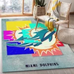 Miami Dolphins Nfl 13 Area Rug Living Room And Bed Room Rug Rug Regtangle Carpet Floor Decor Home Decor 0