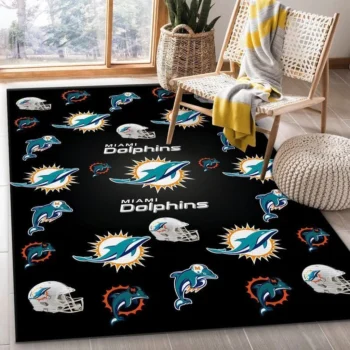 Miami Dolphins Nfl 15 Area Rug Living Room And Bed Room Rug Rug Regtangle Carpet Floor Decor Home Decor 0