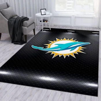 Miami Dolphins Nfl 17 Area Rug Living Room And Bed Room Rug Rug Regtangle Carpet Floor Decor Home Decor 0