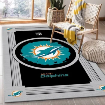Miami Dolphins Nfl 19 Area Rug Living Room And Bed Room Rug Rug Regtangle Carpet Floor Decor Home Decor 0