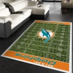 Miami Dolphins Nfl 26 Area Rug Living Room And Bed Room Rug Rug Regtangle Carpet Floor Decor Home Decor 0