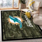 Miami Dolphins Nfl 27 Area Rug Living Room And Bed Room Rug Rug Regtangle Carpet Floor Decor Home Decor 0