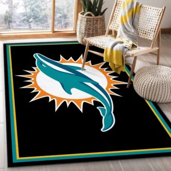 Miami Dolphins Nfl 29 Area Rug Living Room And Bed Room Rug Rug Regtangle Carpet Floor Decor Home Decor 0