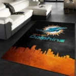 Miami Dolphins Nfl 33 Area Rug Living Room And Bed Room Rug Rug Regtangle Carpet Floor Decor Home Decor 0