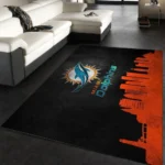 Miami Dolphins Nfl 34 Area Rug Living Room And Bed Room Rug Rug Regtangle Carpet Floor Decor Home Decor 0