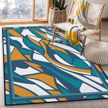 Miami Dolphins Nfl 37 Area Rug Living Room And Bed Room Rug Rug Regtangle Carpet Floor Decor Home Decor 0