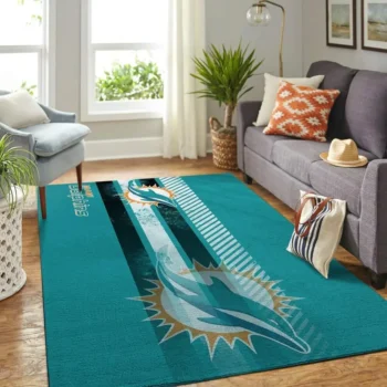 Miami Dolphins Nfl Area Rugs Living Room Carpet Team Logo Sports Rug Regtangle Carpet Floor Decor Home Decor 0
