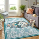 Miami Dolphins Nfl Area Rugs Skull Flower Style Living Room Carpet Sports Rug Regtangle Carpet Floor Decor Home Decor 0