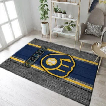 Milwaukee Brewers Mlb 3 Area Rug Living Room And Bed Room Rug Rug Regtangle Carpet Floor Decor Home Decor 0