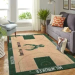 Milwaukee Bucks Court Area Rug Nba Basketball Team Logo Carpet Living Room Rugs Rug Regtangle Carpet Floor Decor Home Decor 0