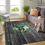 Milwaukee Bucks Nba Team Logo Grey Area Rugs Wooden Style Living Room Carpet Sports Rug Regtangle Carpet Floor Decor Home Decor 0