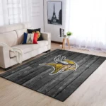 Minnesota Vikings Nfl Area Rugs Football Living Room Carpet Team Logo Wooden Home Rug Regtangle Carpet Floor Decor Home Decor 0