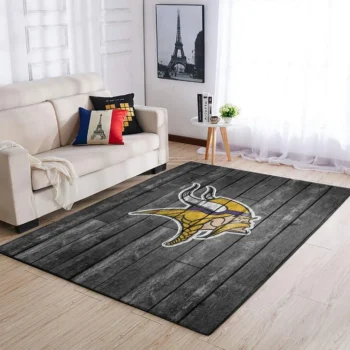 Minnesota Vikings Nfl Area Rugs Football Living Room Carpet Team Logo Wooden Home Rug Regtangle Carpet Floor Decor Home Decor 0