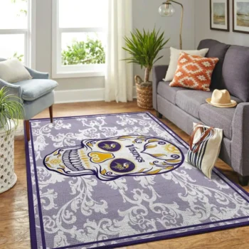 Minnesota Vikings Nfl Area Rugs Skull Flower Style Living Room Carpet Sports Rug Regtangle Carpet Floor Decor Home Decor 0