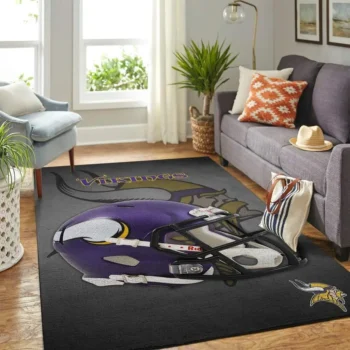 Minnesota Vikings Nfl Area Rugs Team Logo Helmet Living Room Carpet Sports Rug Regtangle Carpet Floor Decor Home Decor 0