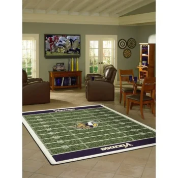 Minnesota Vikings Nfl Homefield Rectangle Area Rug Area Rug Living Room Carpet Rug Regtangle Carpet Floor Decor Home Decor 0