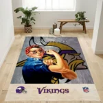 Minnesota Vikings Nfl Logo Area Rug For Gift Living Room Rug Home Deco 0
